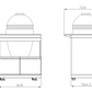 Rockpool White 6B + 21” Kamado Smoker : Designer Outdoor Kitchen BBQ Package Inc Wok Burner, Fridge, Sink, Rotisserie & BBQ Covers.