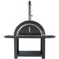 Kingsley 6-Burner Outdoor BBQ Kitchen: Black Stainless Steel, Stone Bench, Fridge, Sink, Height Adjustable