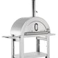 Grill King 30 Inch Charcoal Pizza Oven Outdoor In Black Stainless Steel Artisan Wood-Fired Charcoal Pizza Bread Oven BBQ Grill