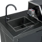 Rockpool Black 4B + Wok: Designer Outdoor BBQ Kitchen Package Inc Fridge, Sink, Rear Infrared, Rotisserie, BBQ Cover