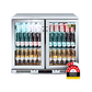 2-Door Stainless Steel Under Counter Can Cooler Wine Bar Fridge 208L