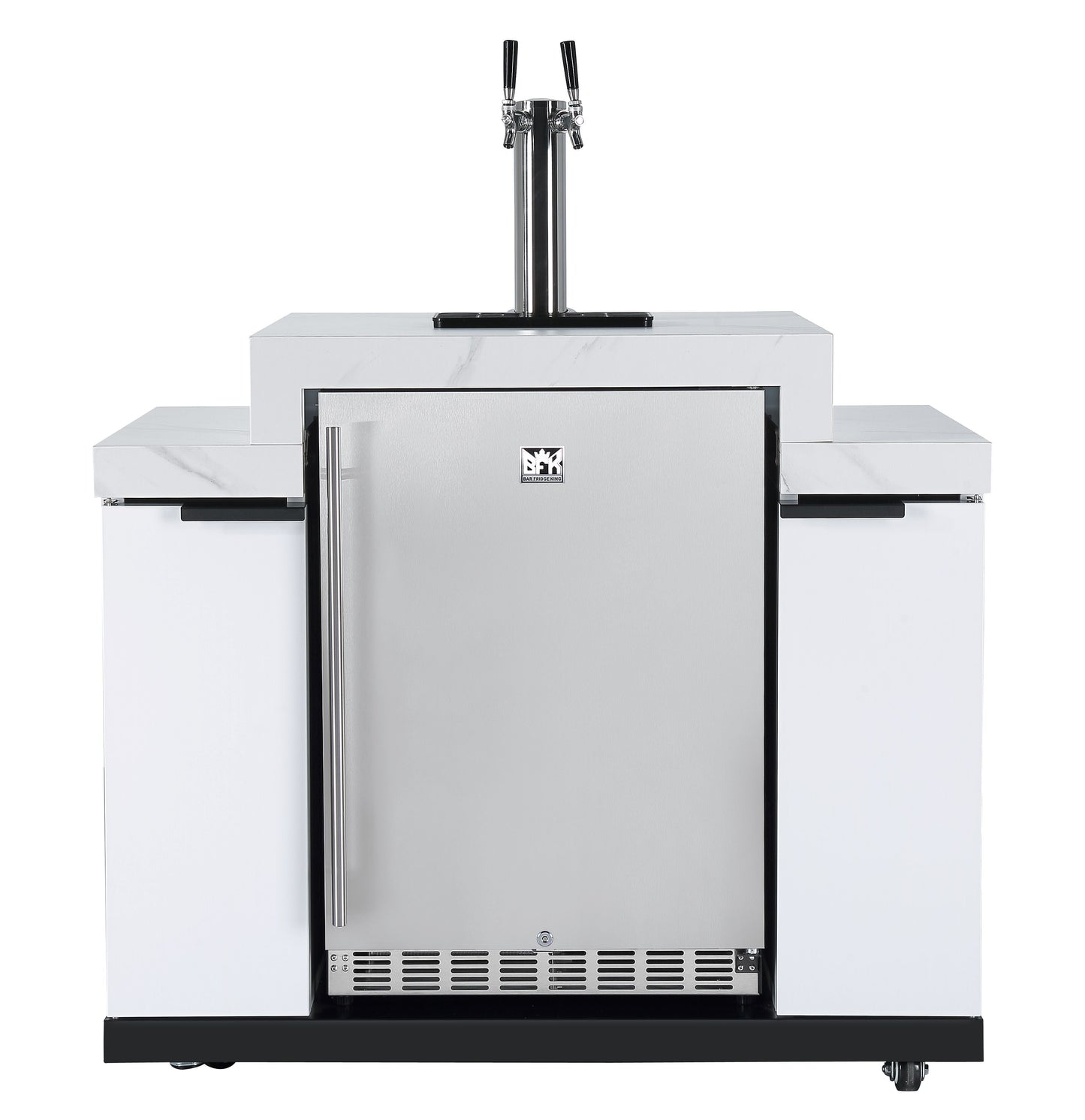 188L KEGERATOR/BEER DISPENSER MACHINE + STORAGE MODULE SUITABLE FOR ROCKPOOL WHITE  BBQ KITCHEN SERIES