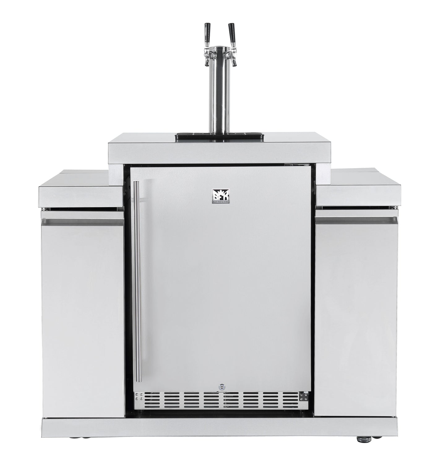 188L Kegerator Suits Grill King BBQ Kitchens Inc Stainless Steel Cabinetery, Stone Bench, Adjustable Legs & Castor Wheels