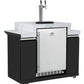 188L Kegerator Suits Grill King BBQ Kitchens Inc Stainless Steel Cabinetery, Stone Bench, Adjustable Legs & Castor Wheels