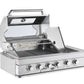 4 Burner + Wok Built In BBQ With Rear Infrared Bruner | 304 Stainless Steel, Blue LED Knobs Click & Collect NSW, VIC, QLD