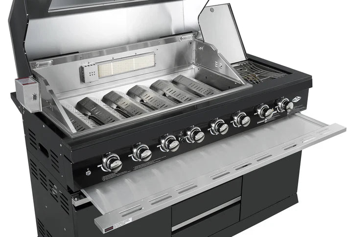 Grill King Kingsley 6 Burner + Wok BBQ Module - LPG Inc Rotisserie & BBQ Cover