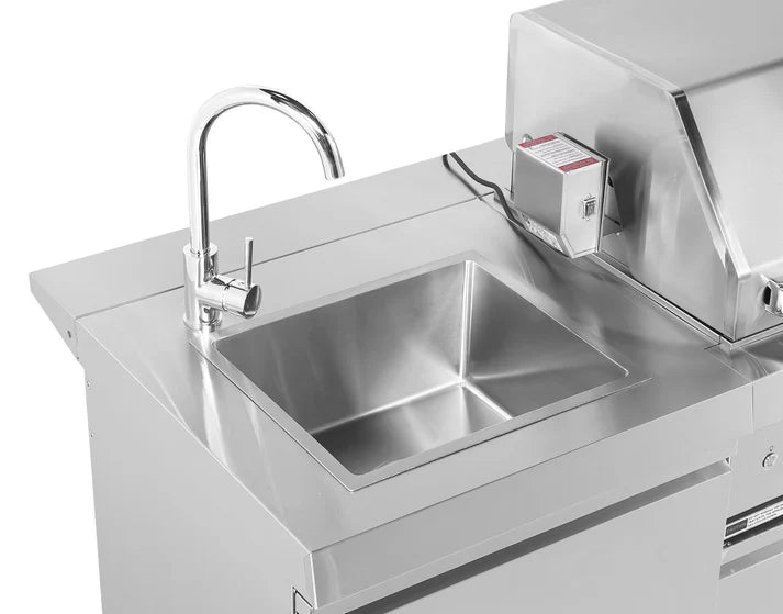 Single Sink Module Suits Hurricane Stainless Steel BBQ Kitchen Inc Faucet