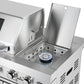 Hurricane 6-Burner Outdoor Kitchen: Stainless Steel, Fridge, Sink, Wok & Rear Infrared Burner