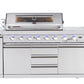 Hurricane 6-Burner Outdoor Kitchen: Stainless Steel, Fridge, Sink, Wok & Rear Infrared Burner