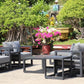 AluLux Hampton Elegance: Premium Black Aluminum Outdoor Lounge Set