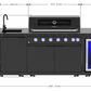 Rockpool Black 6B Outdoor Kitchen BBQ Package, Fridge, Sink, Rear infrared burner