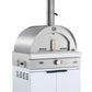 22” Gas Pizza Oven Module: Rockpool White Inc Pizza Oven, Trolley, Cabinet Shelves, Castors, Twin Pizza Level, Pizza Peel