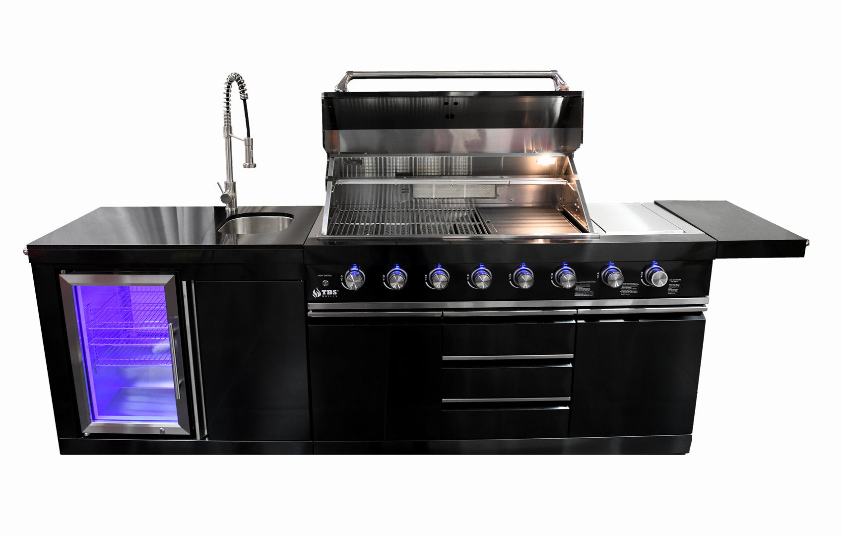 Macelleria Professional 6 Burner Outdoor Kitchen BBQ | Black High Grade #304  Stainless Steel