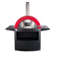 Grill King Hybrid Gas & Wood-fire 30” Pizza Oven, Heavy Duty Black Stainless Steel, Side & Front Bench