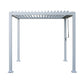 GazeboMate Aluminum White Louvre Gazebo 2.4mx2.4m