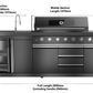 Macelleria Professional 6 Burner Outdoor Kitchen BBQ | Black High Grade #304  Stainless Steel