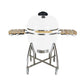 Grill King 27” Kamado Ceramic Charcoal Grill With Trolley & Side Tables