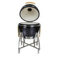 Grill King 16” Kamado Ceramic Charcoal Grill With Trolley & Side Tables