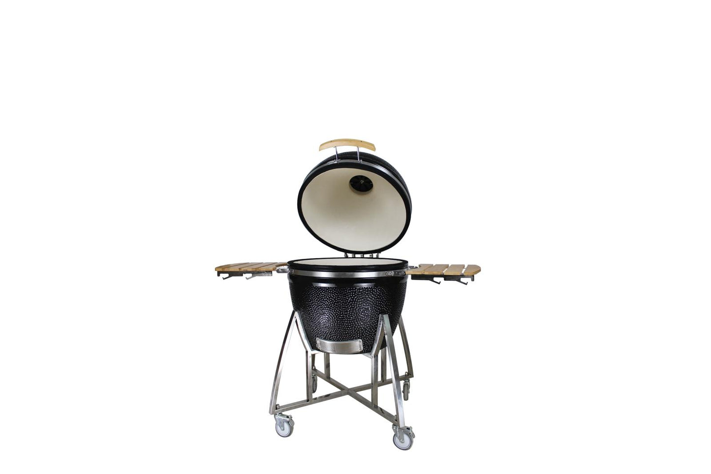 Grill King 16” Kamado Ceramic Charcoal Grill With Trolley & Side Tables