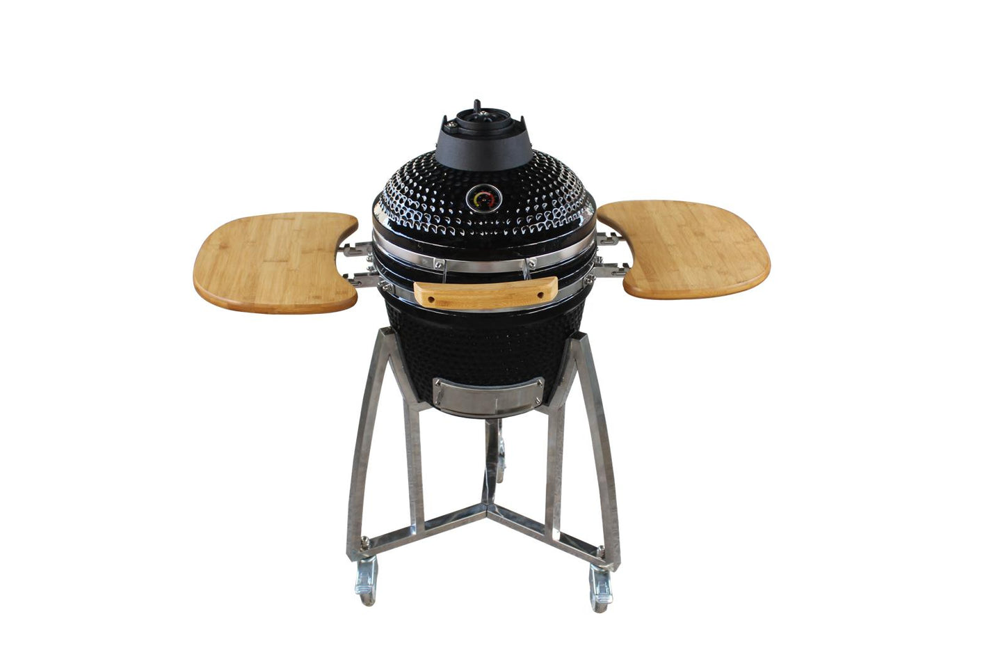 Grill King 27” Kamado Ceramic Charcoal Grill With Trolley & Side Tables