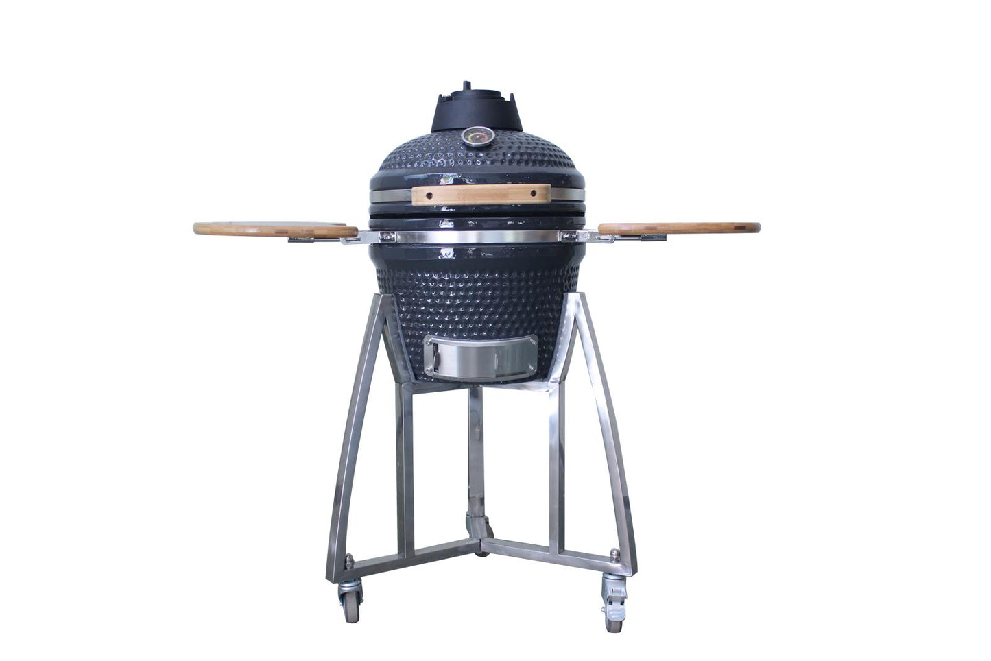 Grill King 16” Kamado Ceramic Charcoal Grill With Trolley & Side Tables