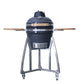 Grill King 27” Kamado Ceramic Charcoal Grill With Trolley & Side Tables