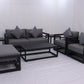 AluLux Hampton Elegance: Premium Black Aluminum Outdoor Lounge Set