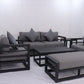 AluLux Hampton Elegance: Premium Black Aluminum Outdoor Lounge Set