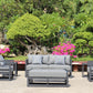 AluLux Hampton Elegance: Premium Black Aluminum Outdoor Lounge Set