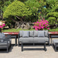 AluLux Hampton Elegance: Premium Black Aluminum Outdoor Lounge Set