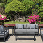 AluLux Hampton Elegance: Premium Black Aluminum Outdoor Lounge Set