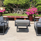 AluLux Hampton Elegance: Premium Black Aluminum Outdoor Lounge Set