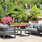 AluLux Hampton Elegance: Premium Black Aluminum Outdoor Lounge Set