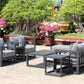 AluLux Hampton Elegance: Premium Black Aluminum Outdoor Lounge Set