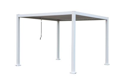 test rey 1 GazeboMate Aluminum White Louvre Gazebo 3M x 3M