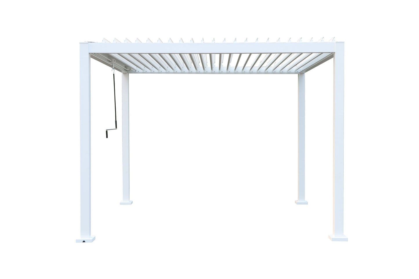 GazeboMate Aluminum White Louvre Gazebo 3M x 3M