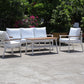 Zurich 4-Piece Aluminium Outdoor Lounge Setting — WHITE