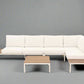 Outdoor Havana Package In White - Outdoor Aluminium & Acacia Modular Corner Lounge