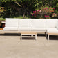 Outdoor Havana Package In White - Outdoor Aluminium & Acacia Modular Corner Lounge