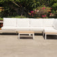 Outdoor Havana Package In White - Outdoor Aluminium & Acacia Modular Corner Lounge