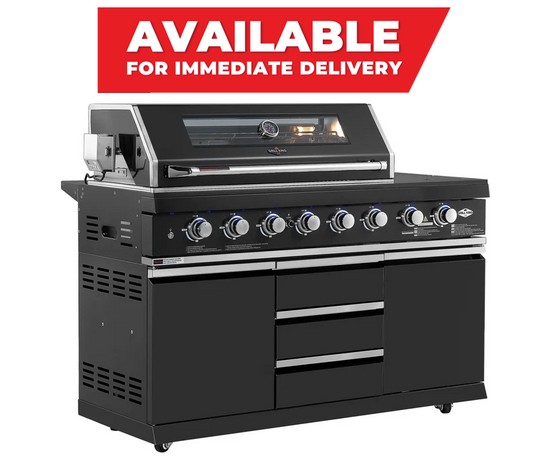 Grill King Kingsley 6 Burner + Wok BBQ Module - LPG Inc Rotisserie & BBQ Cover