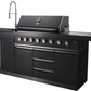 Macelleria Professional 6 Burner Outdoor Kitchen BBQ | Black High Grade #304  Stainless Steel