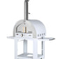 Grill King 22” Outdoor Gas Pizza Oven: Black Stainless Steel BBQ Pizza Oven Stone Trolley Large Pizza Oven Size