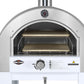 Grill King 22” Outdoor Gas Pizza Oven: Black Stainless Steel BBQ Pizza Oven Stone Trolley Large Pizza Oven Size