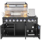 Rockpool Black 6B + 188L Kegerator : Designer Outdoor Kitchen BBQ Package Inc Wok Burner, Fridge, Sink, Rotisserie & BBQ Covers.