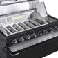 Rockpool 6 Burner + Wok BBQ Module (Fridge Sink Sold Seperate)- LPG BBQ Inc Rotisserie & BBQ Covers.