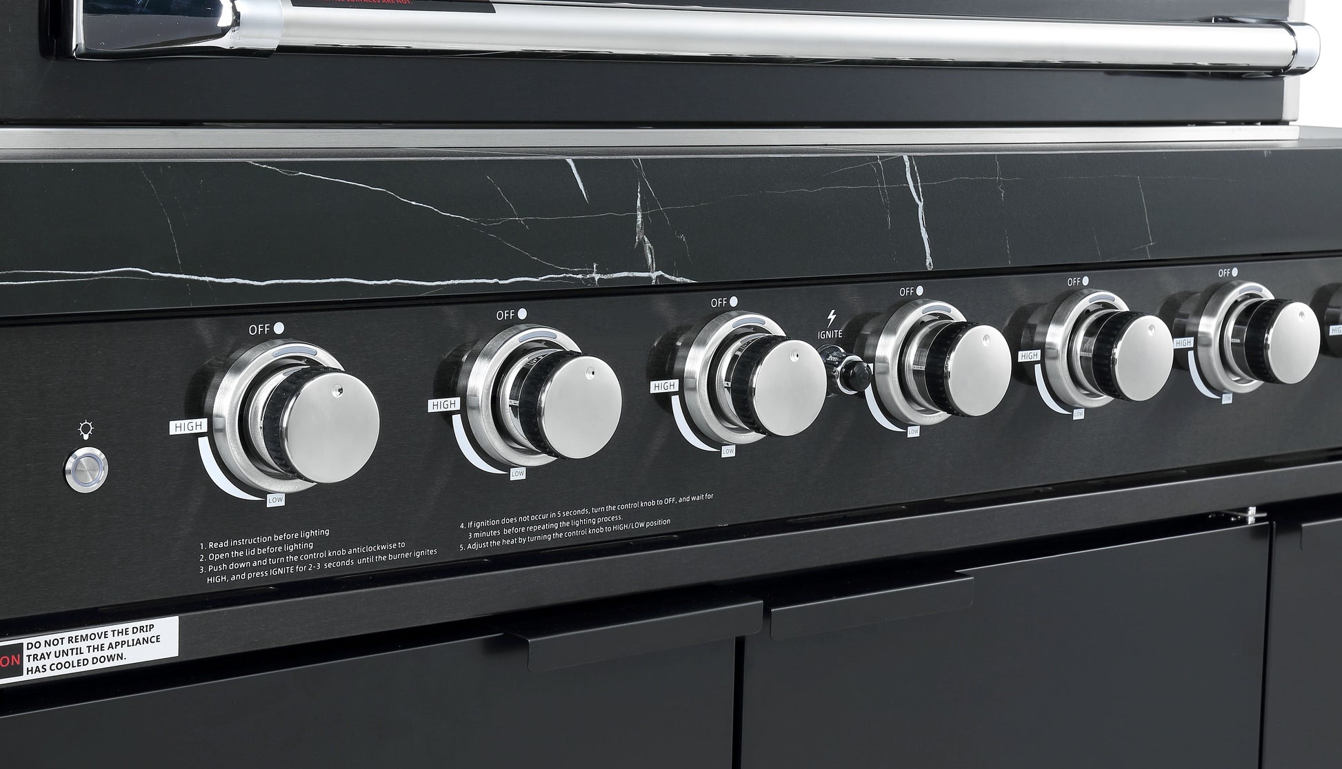 Rockpool 6 Burner + Wok BBQ Module (Fridge Sink Sold Seperate)- LPG BBQ Inc Rotisserie & BBQ Covers.