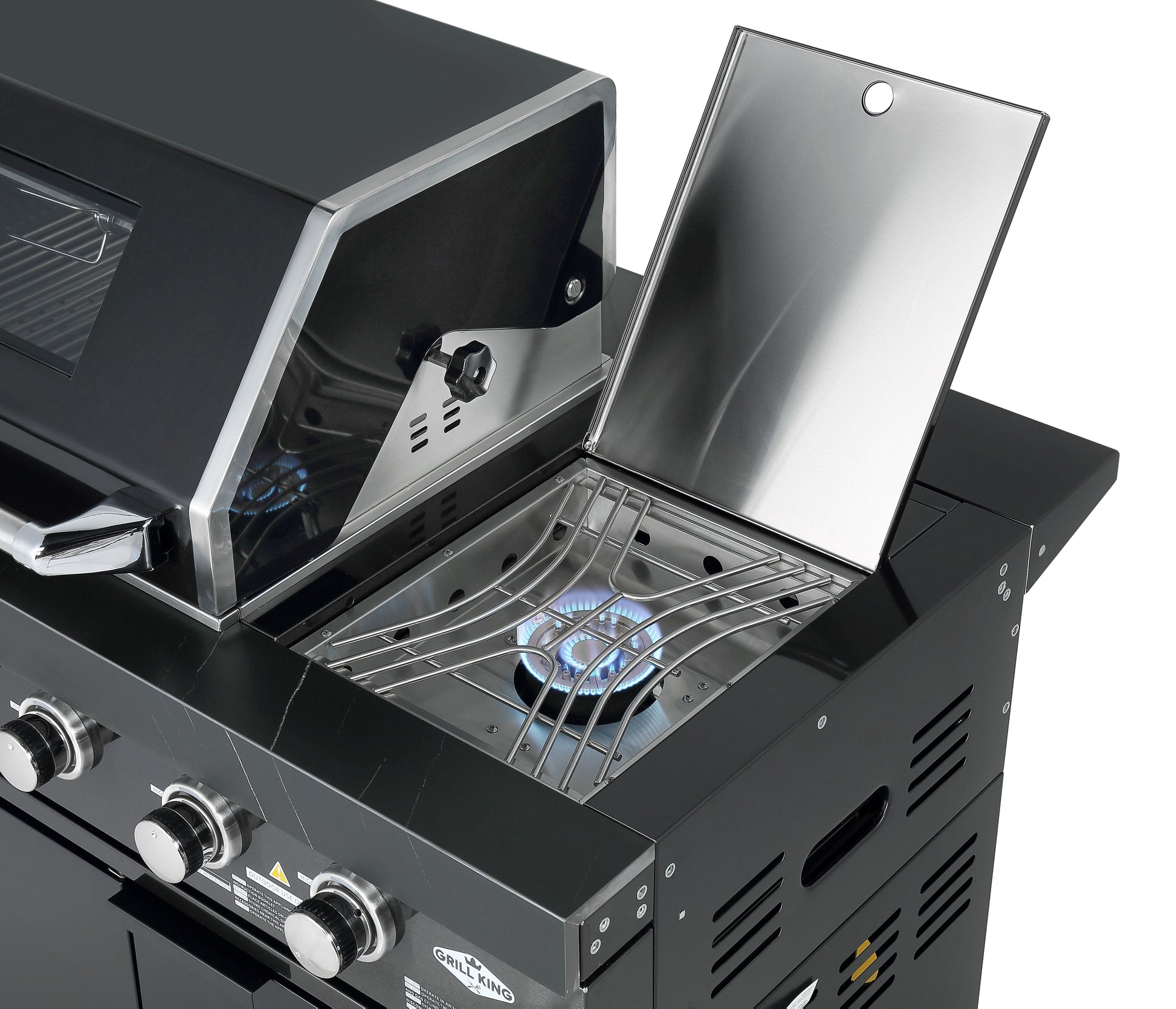 Rockpool Black 6B + 21” Kamado Smoker : Designer Outdoor Kitchen BBQ Package Inc Wok Burner, Fridge, Sink, Rotisserie & BBQ Covers