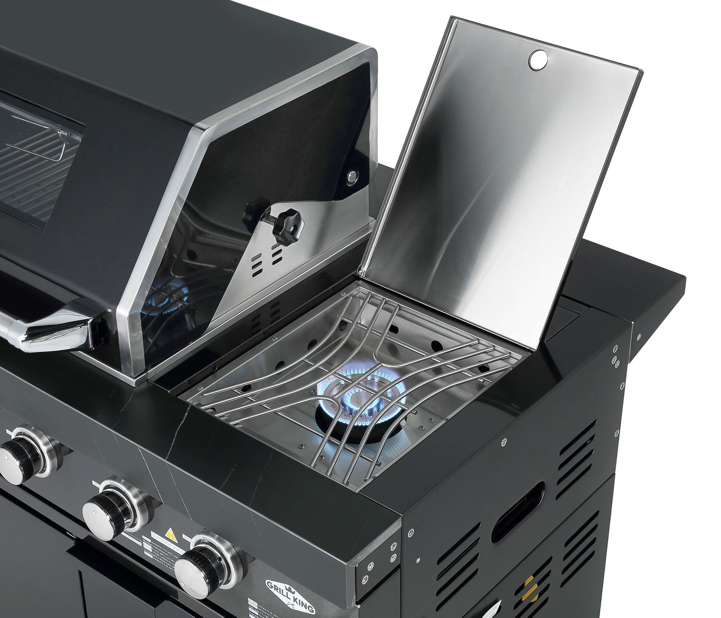 Rockpool Black 6B + 188L Kegerator : Designer Outdoor Kitchen BBQ Package Inc Wok Burner, Fridge, Sink, Rotisserie & BBQ Covers.