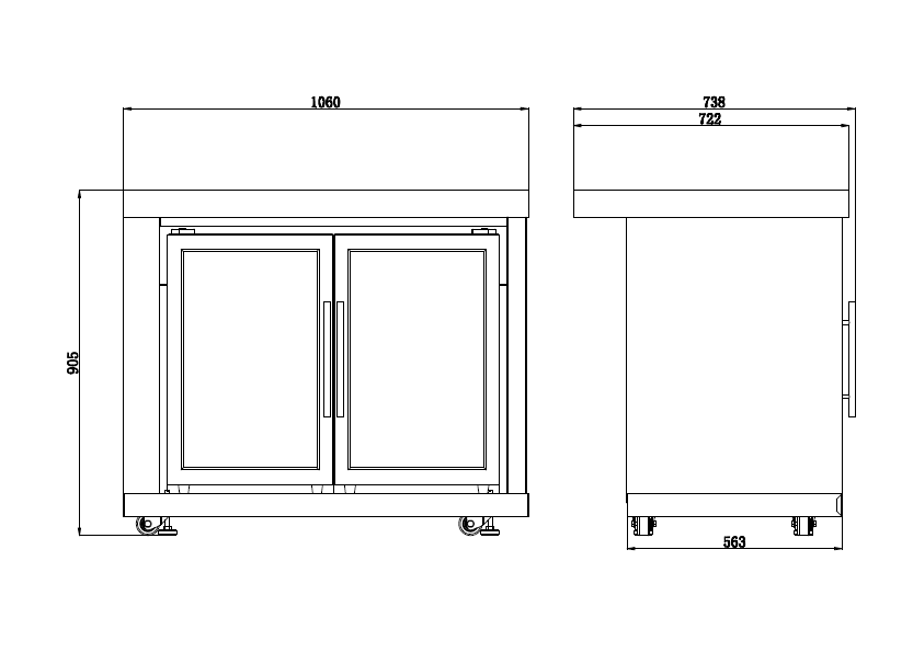 Twin Fridge Module Suits Rockpool White BBQ Kitchen Package Inc Stone Finishes, Aluminum Powder coated Cabinets, Castor Wheels